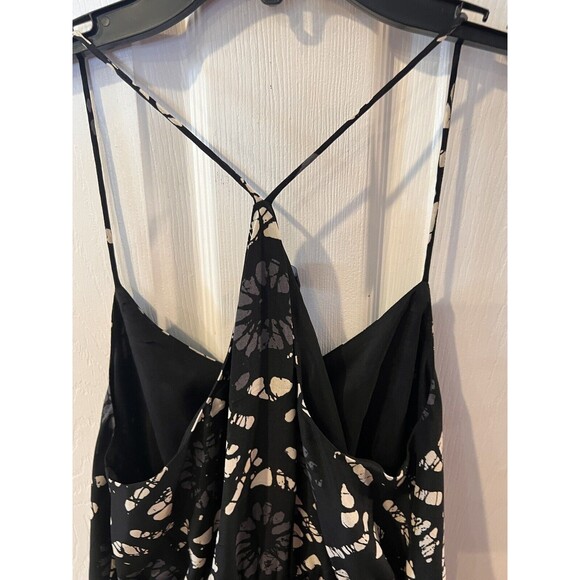 Madewell Dress Womens Sz 00 Starview Batik Silk Cami Black Blouson sleeveless - Picture 6 of 8